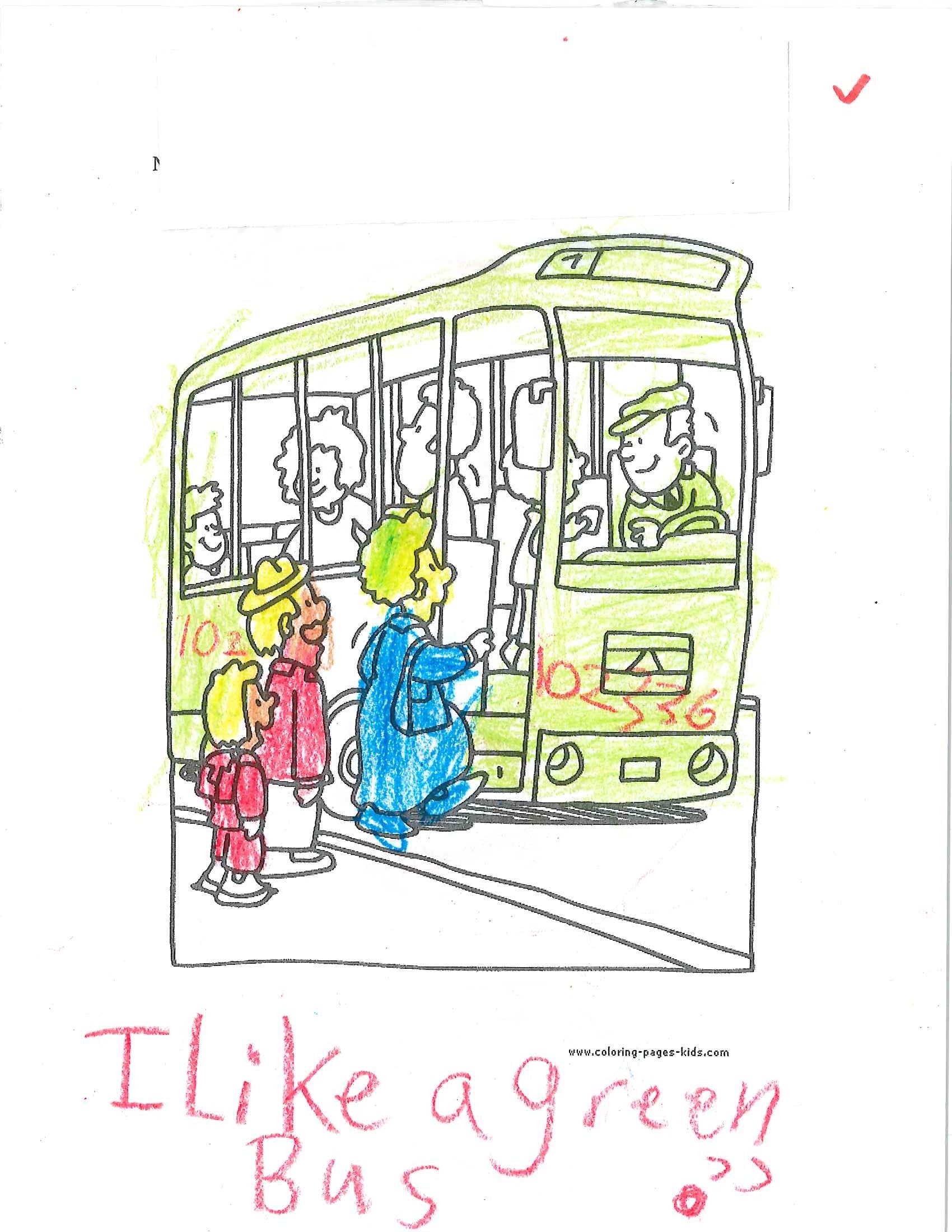 Coloring book page in green