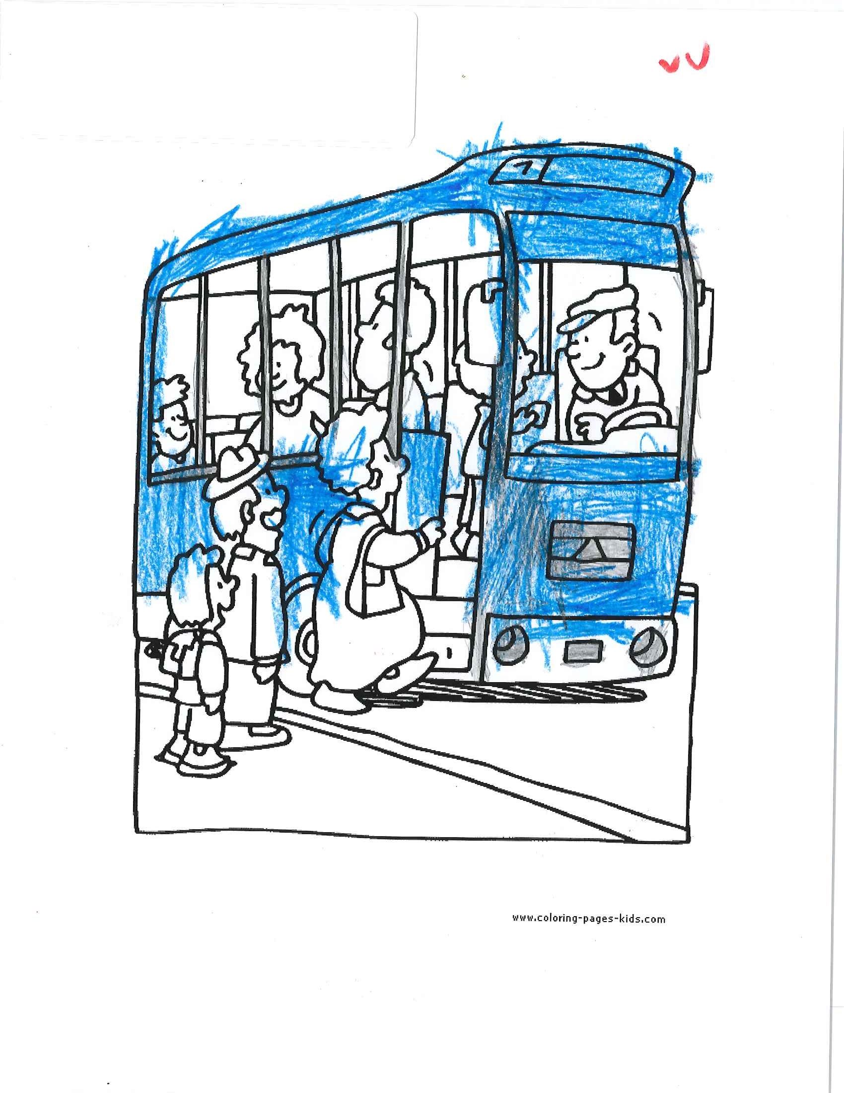 Coloring book page in blue