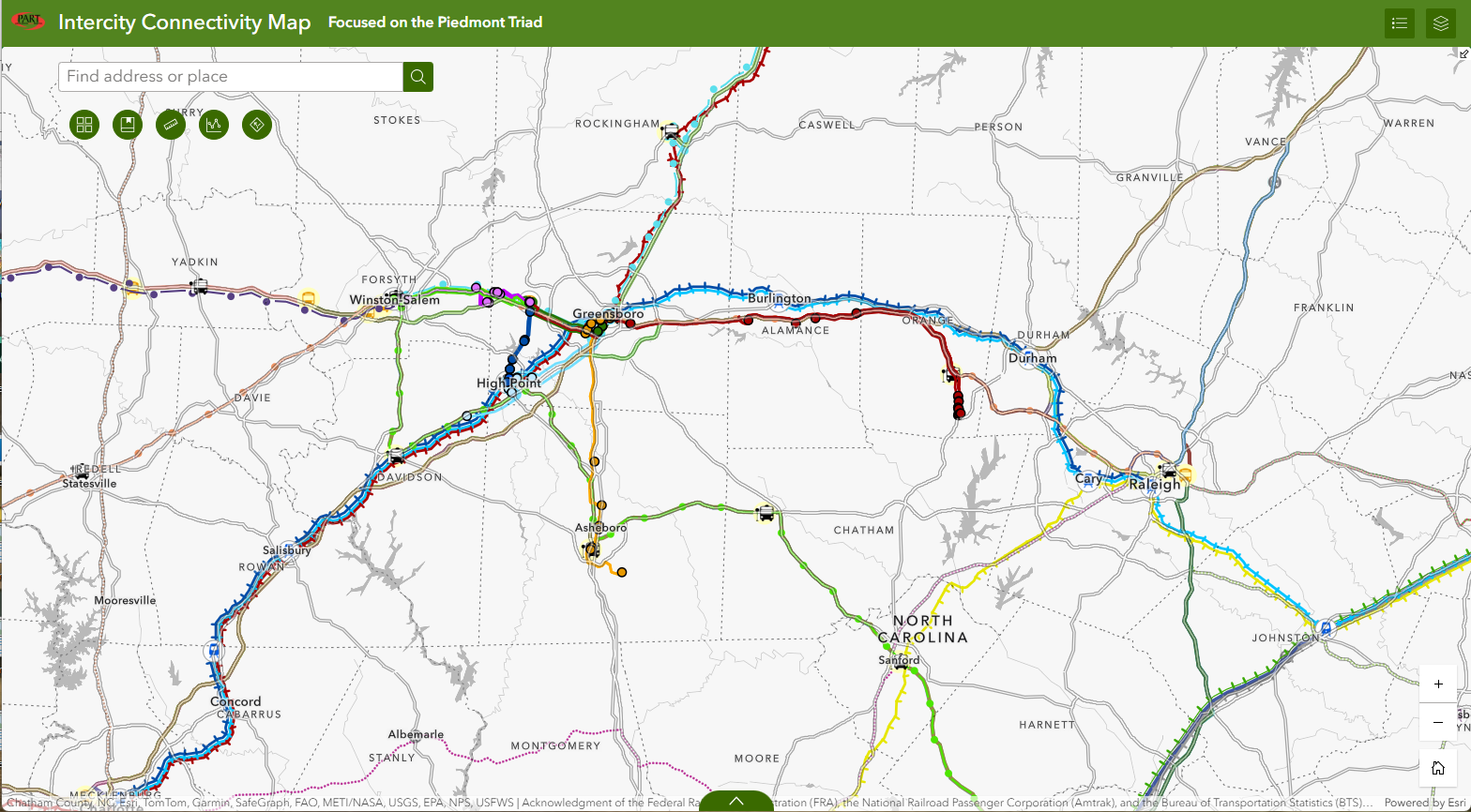 Interactive Intercity Map